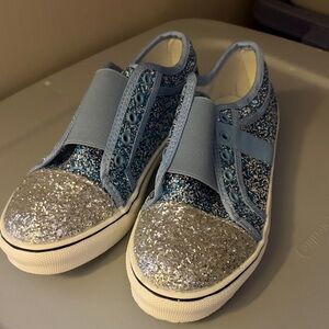 Sparkly Blue and Silver Kids Shoes